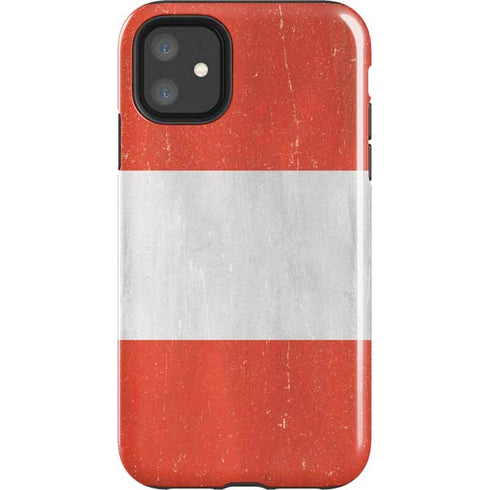 Distressed Austria Flag iPhone 11 Impact Case